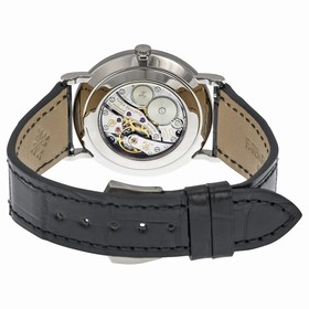 Patek Philippe Calatrava White Dial 18 kt White Gold Men's Watch 5119G