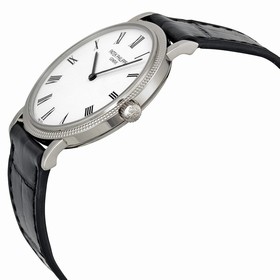 Patek Philippe Calatrava White Dial 18 kt White Gold Men's Watch 5120G