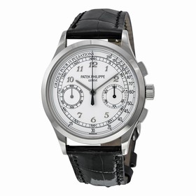 Patek Philippe Complications Chronograph Silvery White Dial Men's Watch 5170G-001