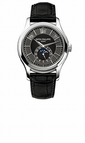 Patek Philippe Complications Mechanical Black and Grey Dial Men's Watch 5205G-010