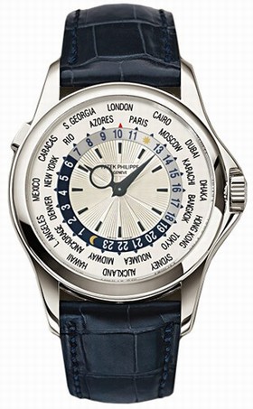 Patek Philippe Complications Mechanical Silver Dial Leather Men's Watch 5130G-019