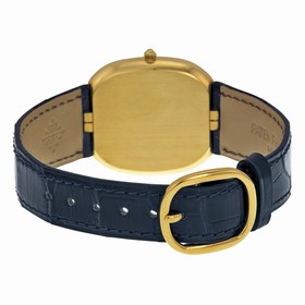 Patek Philippe Golden Ellipse 18kt Yellow Gold Blue Men's Watch 3738-100J