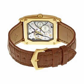 Patek Philippe Gondolo Silver Dial Yellow Gold Leather Men's Watch 5124J-001