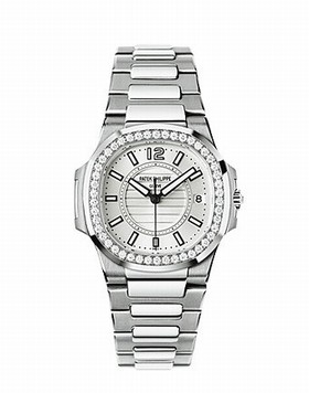 Patek Philippe Nautilus Silver Dial Stainless Steel Ladies Watch 7010/1G-001