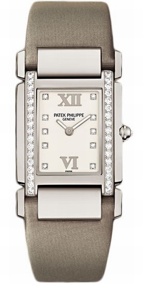 Patek Philippe Twenty 4 Diamond White Dial White Gold Ladies Watch 4920G/010