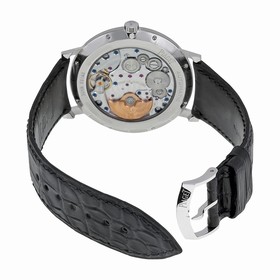 Piaget Altiplano Automatic Silver Dial Black Leather Men's Watch G0A35130