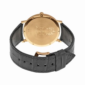 Piaget Altiplano Silver and Black Dial 18K Rose Gold Men's Watch GOA39110