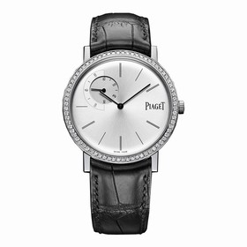 Piaget Altiplano silver Dial 18K White Gold Diamond Men's Watch GOA35118