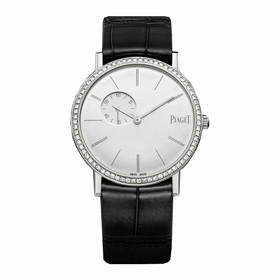 Piaget Altiplano Silver Dial Black Alligator Leather Ladies Watch GOA39106