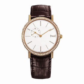 Piaget Altiplano White Dial 18K Rose Gold Diamond Ladies Watch GOA39107
