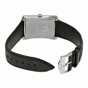 Piaget Black Tie Emperador Silver Dial Black Leather Watch G0A33069