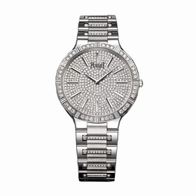 Piaget Dancer Diamond Pave Dial 18K White Gold Men's Watch GOA34054