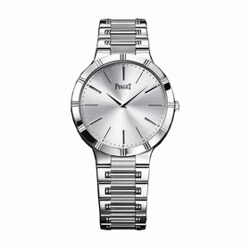 Piaget Dancer Silver Dial 18K White Gold Men's Watch GOA31035