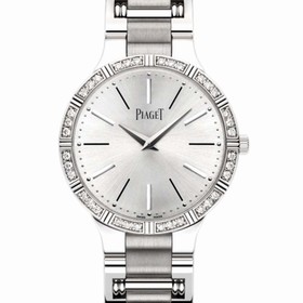 Piaget Dancer Silver Dial White Gold Bracelet Diamond Ladies Watch G0A38052