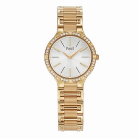 Piaget Dancer Silvered Dial 18K Rose Gold Ladies Watch GOA38053