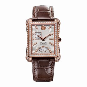 Piaget Emperador Silver Dial 18K Rose Gold Diamond Automatic Men's Watch G0A33074