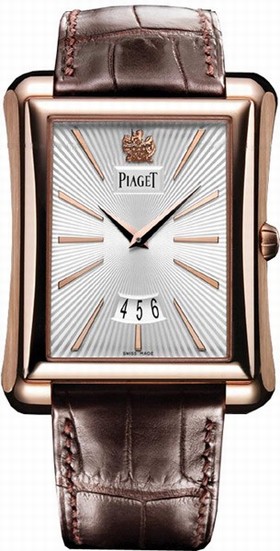 Piaget Emperador Silver Dial Brown Leather Men's Watch G0A32121