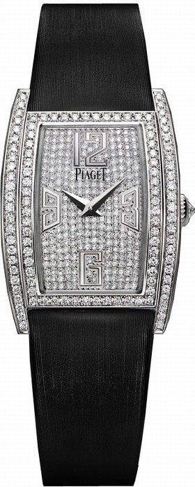 Piaget Limelight Diamond-set Dial Black Satin Ladies Watch G0A37091