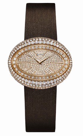 Piaget Limelight Magic Hour Diamond-Set Dial Brown Satin Ladies Watch G0A37196