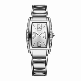 Piaget Limelight Silver Dial 18K White Gold Diamond Ladies Watch GOA36095