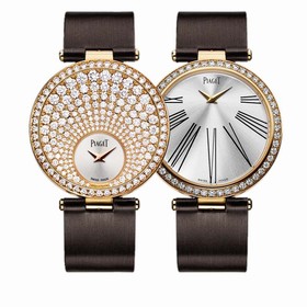 Piaget Limelight Twice Silver Dial 18K Rose Gold Diamond Ladies Watch GOA36243