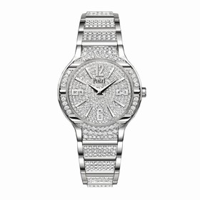 Piaget Polo Diamond Pave Dial Ladies Quartz Watch GOA36234