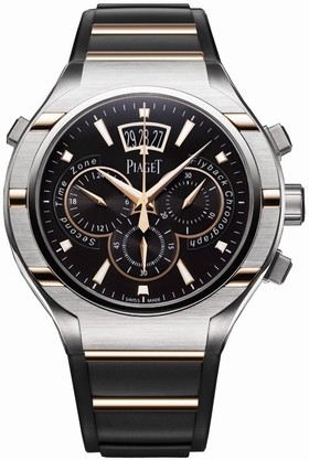Piaget Polo FortyFive Chronograph Black Dial Titanium Men's Watch G0A36002