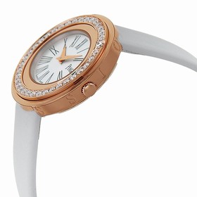 Piaget Possession Silver Dial 18kt Rose Gold Diamond Satin Ladies Watch GOA36188