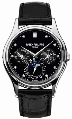 Patek Philippe Grand Complications Black Diamond Dial Automatic Men's Watch 5140P-013