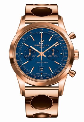 Breitling Transocean Chronograph 38 Gold / Blue / Racer (R4131012.C863.223R)