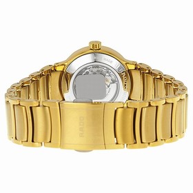 Rado Centrix Automatic Gold Dial Yellow-Gold Plated Stainless Steel Ladies Watch R30280253