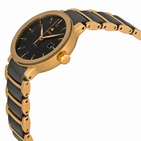 Rado Centrix Automatic Rose Gold-tone and Black Ceramic Ladies Watch R30954152