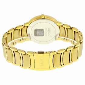 Rado Centrix Gold Dial Yellow Gold-Plated Stainless Steel Men's Watch R30527253