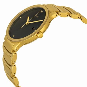 Rado Centrix Jubile Black Diamond Dial Gold-Plated Stainless Steel Men's Watch R30527713