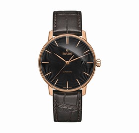 Rado Coupole Classic Auto Black Dial Black Alligator Leather Men's Watch R22861165