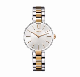Rado Coupole Silver Dial Two Tone Steel Ladies Watch R22850103