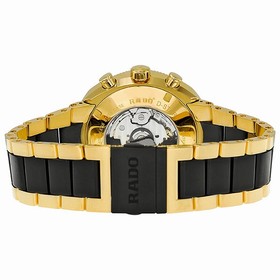 Rado D Star Chronograph Automatic Yellow Gold PVD and Black Ceramic Men's Watch R15967162