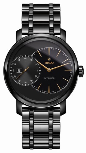 Rado Diamaster Grande Seconde Automatic Black High-tech Ceramic Men's Watch R14127152