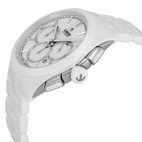 Rado Hyperchrome Automatic Chronograph White Dial White Ceramic Men's Watch R32274012