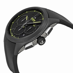 Rado Hyperchrome Chronograph Black Dial Black Rubber Men's Watch R32525179