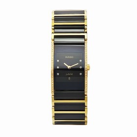 Rado Integral Quartz Black Dial Two-tones Ladies Watch R20752752