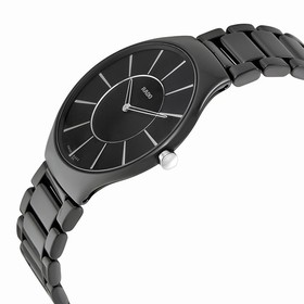 Rado Thinline Black Dial Ceramic Men's Watch R27741162