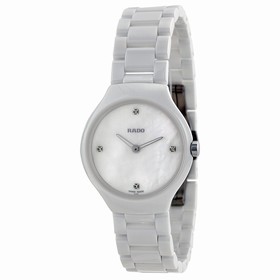 Rado Thinline Mother of Pearl Dial White Ceramic Watch R27958902
