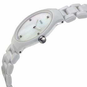 Rado Thinline Mother of Pearl Dial White Ceramic Watch R27958902