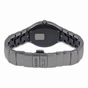 Rado True Black Dial Platinum-tone Ceramic Ladies Watch R27654162