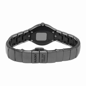 Rado True Black Dial Platinum-tone Ceramic Unisex Watch R27656162