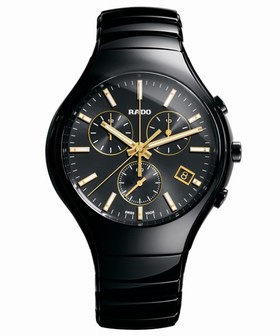 Rado True Chronograph Black Dial Black Ceramic Men's Watch R27814172