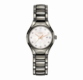 Rado True Quartz MOP Dial Plasma High-tech Ceramic Ladies Watch R27060902
