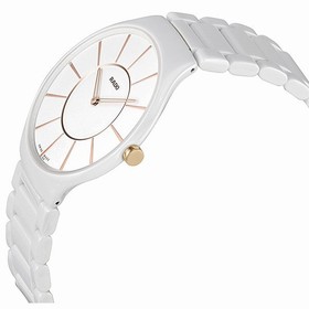 Rado True White Dial Ceramic Ladies Watch R27957102