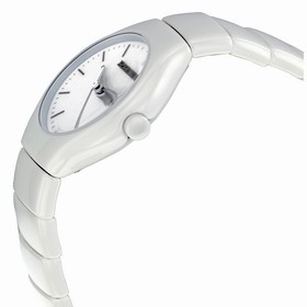Rado True White Dial Chronograph Ceramic Ladies Watch R27696022